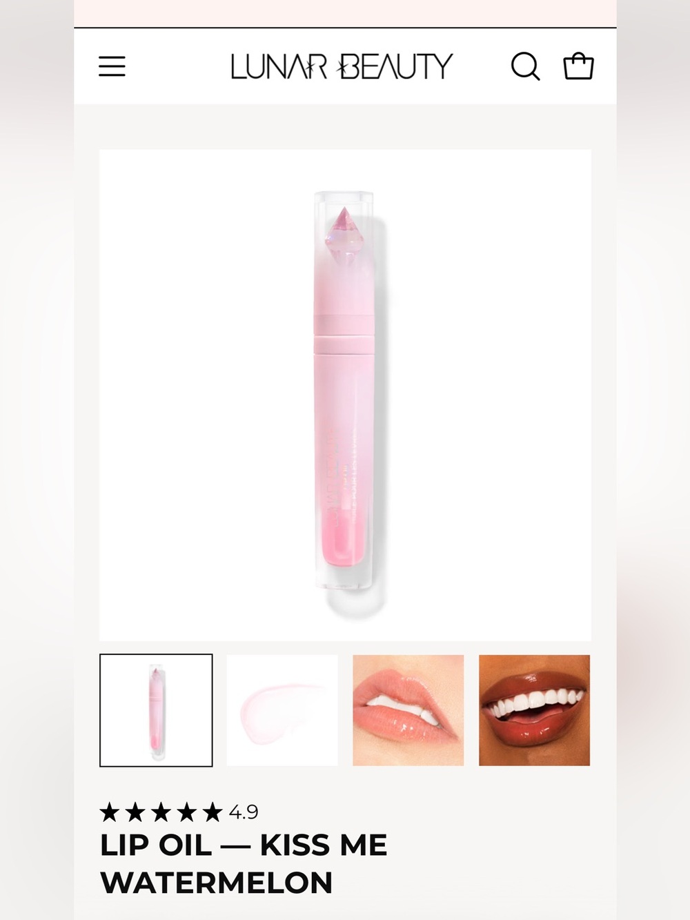 Lunar beauty lip oil - kiss me